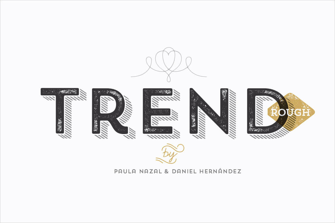 TREND ROUGH Font Family includes 24 Fashionable Fonts  only $19!  MightyDeals