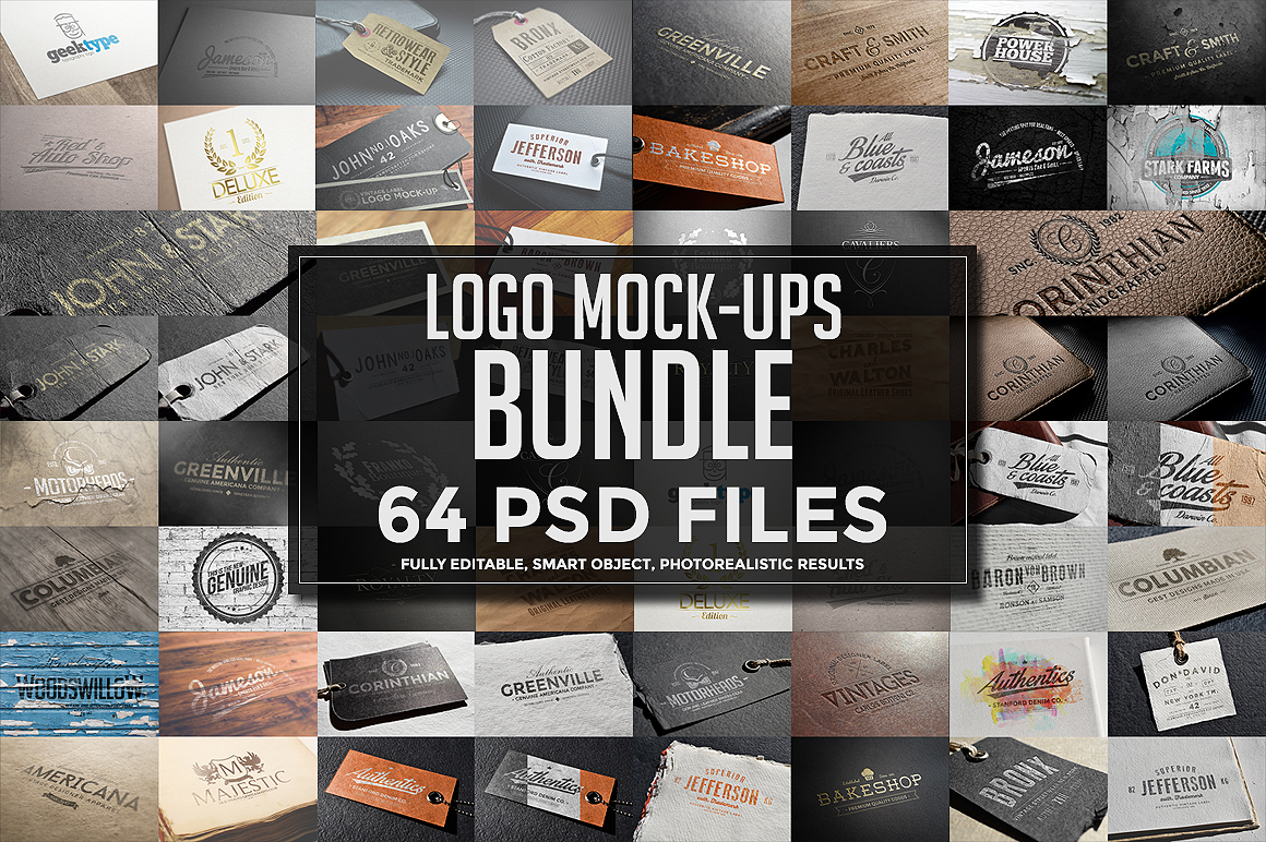 150+ Vintage Logos and Photo MockUps Bundle only 16