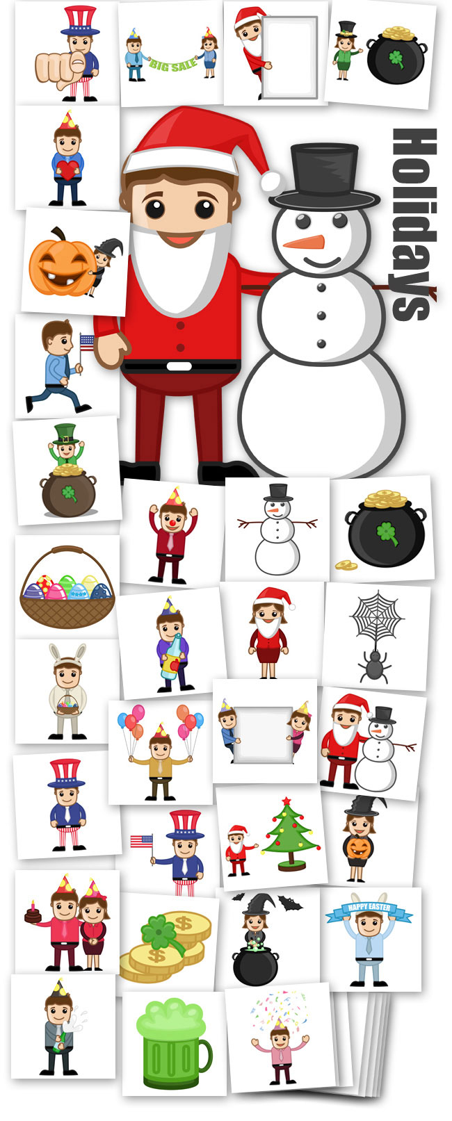 Holidays Cartoon Characters