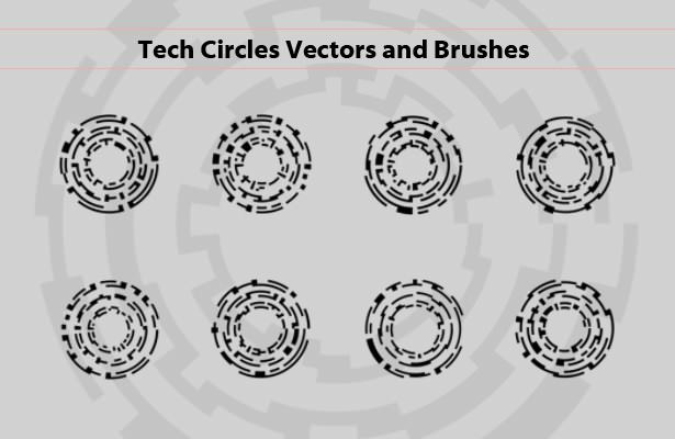 Tech Circles Brushes