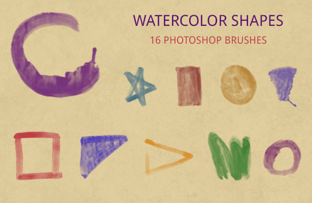 Watercolor Shapes Brushes