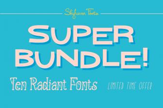 10 Retro Radiant Handmade Fonts from Skyhaven - only 17!