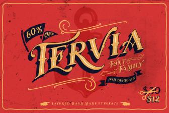Classic Meets Fun with the Tervia Font Family - only $12!