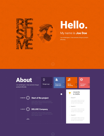 Resume wp theme