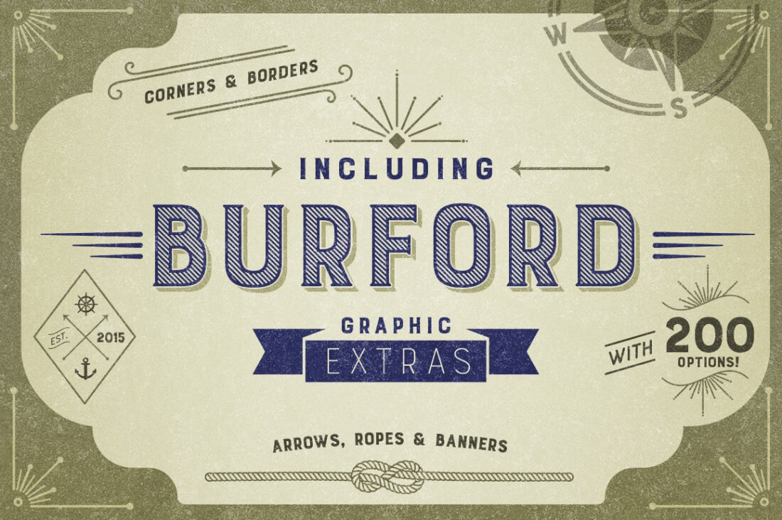 Burford Rustic Font Family Highlights Burford Rustic Font Family Highlights