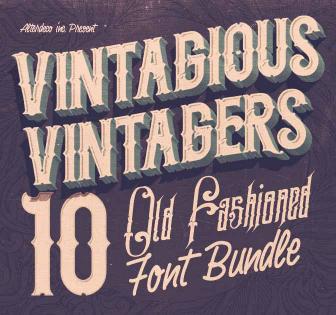 10 Fantastic High Quality Old Fashioned Vintage Fonts - only $17!