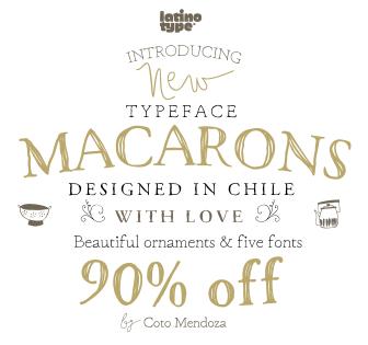 7 Delicious Handmade Fonts from the Macarons Font Family - only $14!