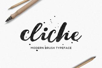 Cliche: A Beautiful Hand-Lettered Brush Font - only $7!