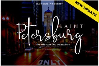 Saint Petersburg | Font Duo Natural Handwritten Script Font - only $7!
